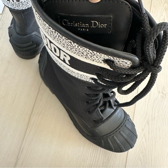KEEPING • Christian Dior D-Major Moto Black Mid Calf Boots Shoes - Picture 12 of 15